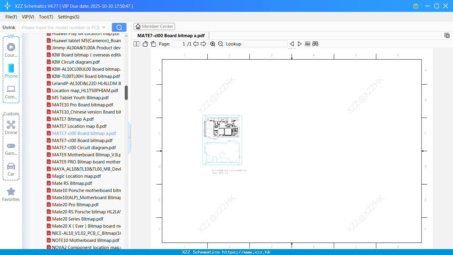 Huawei MATE7-cl00 Board Bitmap A